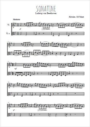 Téléchargez la partition de Sonatine. 1. Moderato